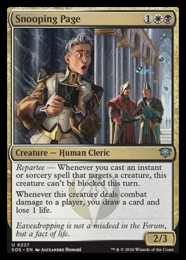 Snooping Page - Secrets of Strixhaven MTG spoiler