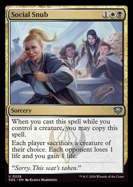 Social Snub - Secrets of Strixhaven MTG spoiler
