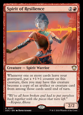 Spirit of Resilience - Secrets of Strixhaven MTG spoiler