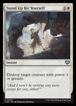 Stand Up for Yourself - Secrets of Strixhaven MTG spoiler