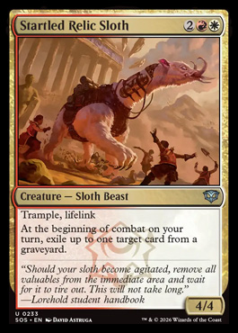 Startled Relic Sloth - Secrets of Strixhaven MTG spoiler