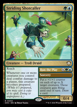 stridingshotcaller - Secrets of Strixhaven MTG spoiler
