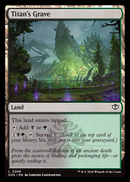 Titan's Grave - Secrets of Strixhaven MTG spoiler