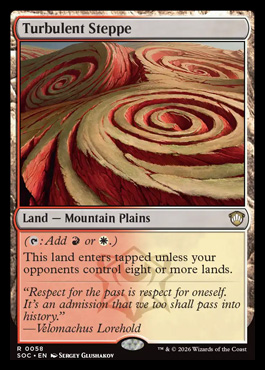 Turbulent Steppe - Secrets of Strixhaven MTG spoiler