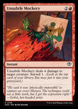 Unsubtle Mockery - Secrets of Strixhaven MTG spoiler