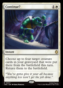 continue - Teenage Mutant Ninja Turtles MTG spoiler