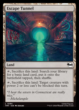 Escape Tunnel - Teenage Mutant Ninja Turtles MTG spoiler