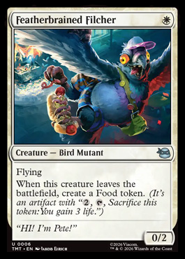 Featherbrained Filcher - Teenage Mutant Ninja Turtles MTG spoiler
