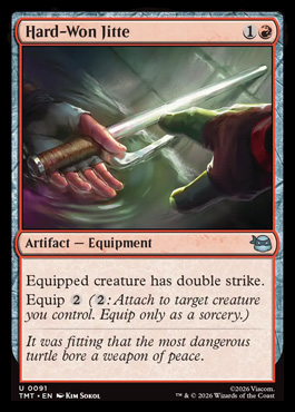 Hard-Won Jitte - Teenage Mutant Ninja Turtles MTG spoiler