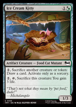Ice Cream Kitty - Teenage Mutant Ninja Turtles MTG spoiler