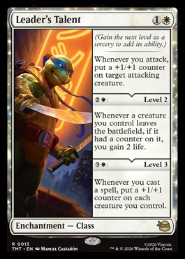 Leader's Talent - Teenage Mutant Ninja Turtles MTG spoiler
