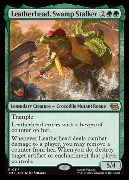 Leatherhead, Swamp Stalker - Teenage Mutant Ninja Turtles MTG spoiler