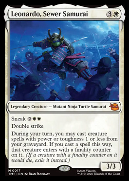 Leonardo, Sewer Samurai - Teenage Mutant Ninja Turtles MTG spoiler