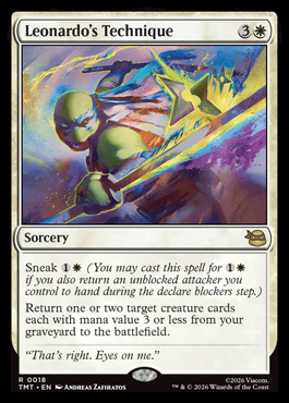 Leonardo's Technique - Teenage Mutant Ninja Turtles MTG spoiler