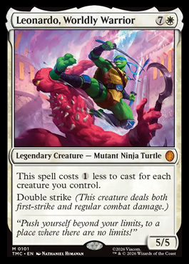 leonardowordlywarrior - Teenage Mutant Ninja Turtles MTG spoiler