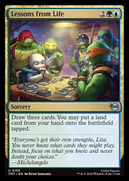 Lessons from Life - Teenage Mutant Ninja Turtles MTG spoiler