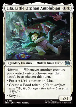 Lita, Little Orphan Amphibian - Teenage Mutant Ninja Turtles MTG spoiler