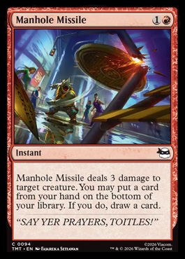 Manhole Missile - Teenage Mutant Ninja Turtles MTG spoiler