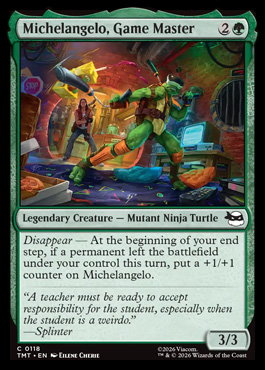 Michelangelo, Game Master - Teenage Mutant Ninja Turtles MTG spoiler