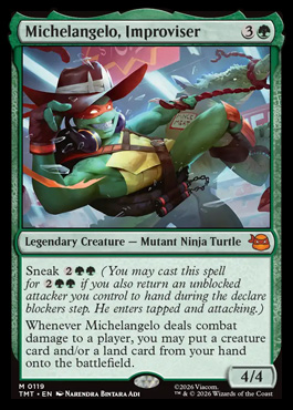 Michelangelo, Improviser - Teenage Mutant Ninja Turtles MTG spoiler