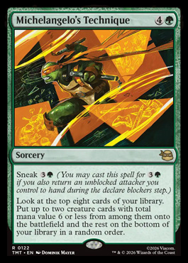 Michelangelo's Technique - Teenage Mutant Ninja Turtles MTG spoiler