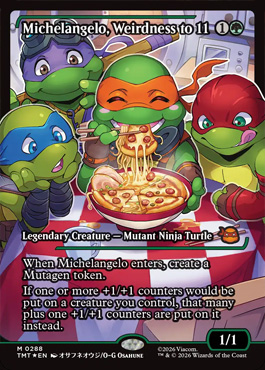 michelangeloweirdnessto11p - Teenage Mutant Ninja Turtles MTG spoiler