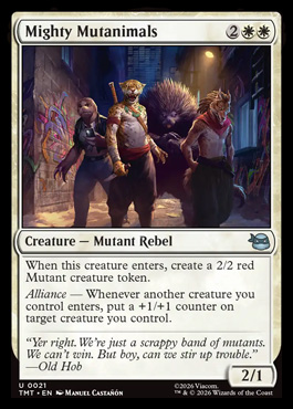 Mighty Mutanimals - Teenage Mutant Ninja Turtles MTG spoiler