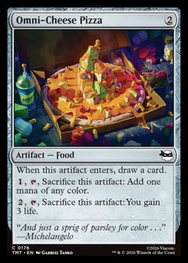 Omni-Cheese Pizza - Teenage Mutant Ninja Turtles MTG spoiler