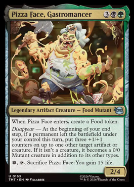 Pizza Face, Gastromancer - Teenage Mutant Ninja Turtles MTG spoiler