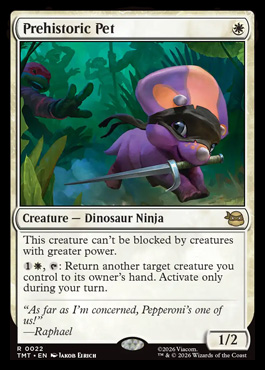 Prehistoric Pet - Teenage Mutant Ninja Turtles MTG spoiler