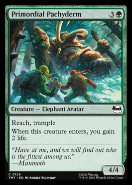Primordial Pachyderm - Teenage Mutant Ninja Turtles MTG spoiler