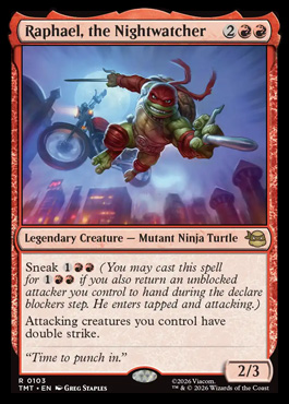 Raphael, the Nightwatcher - Teenage Mutant Ninja Turtles MTG spoiler