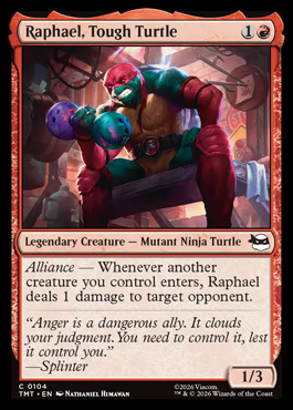 Raphael, Tough Turtle - Teenage Mutant Ninja Turtles MTG spoiler