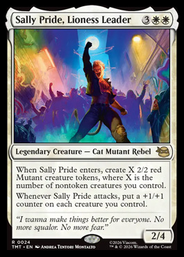 Sally Pride, Lioness Leader - Teenage Mutant Ninja Turtles MTG spoiler