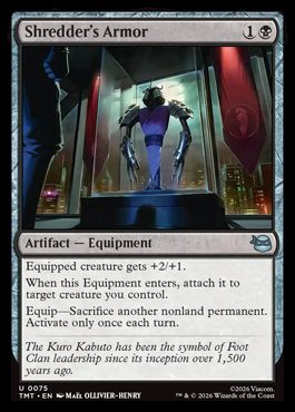 Shredder's Armor - Teenage Mutant Ninja Turtles MTG spoiler