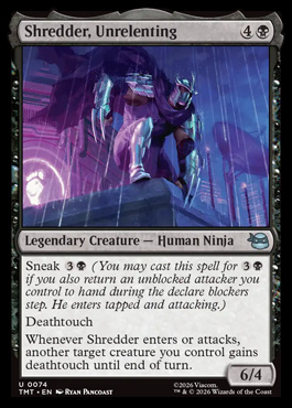 Shredder, Unrelenting - Teenage Mutant Ninja Turtles MTG spoiler