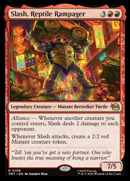 Slash, Reptile Rampager - Teenage Mutant Ninja Turtles MTG spoiler