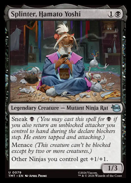 Splinter, Hamato Yoshi - Teenage Mutant Ninja Turtles MTG spoiler