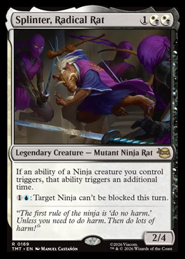 Splinter, Radical Rat - Teenage Mutant Ninja Turtles MTG spoiler
