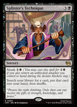 Splinter's Technique - Teenage Mutant Ninja Turtles MTG spoiler