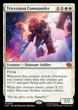 Triceraton Commander - Teenage Mutant Ninja Turtles MTG spoiler