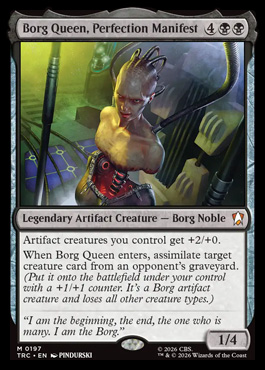 Borg Queen, Perfection Manifest - Star Trek MTG spoiler