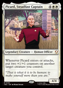 Picard, Steadfast Captain - Star Trek MTG spoiler