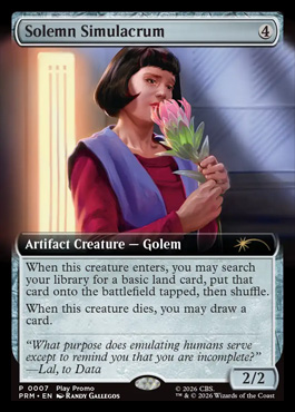 Solemn Simulacrum - Star Trek MTG spoiler